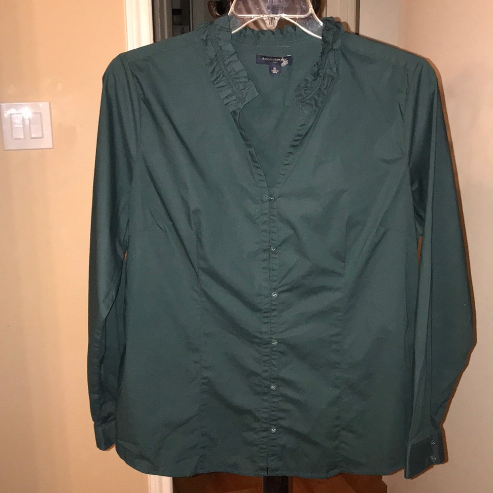 Beautiful green button down top